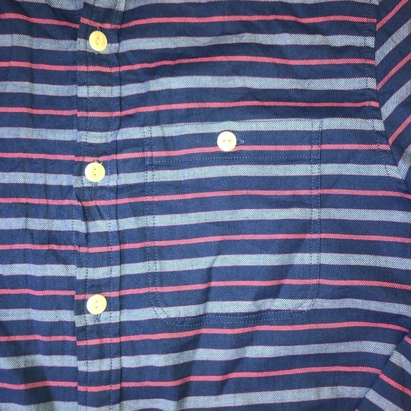 Vineyard Vines Men's Large Slim Longshore Blue Striped Button Down Shirt - Picture 3 of 7